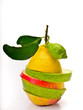 Alternate slices of fruit