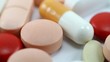 Medical assorted pills rotating Medical assorted pills rotating