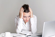 Stressed businesswoman Stressed businesswoman