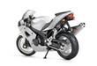 Toy motorcycle on white background