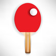 single ping pong paddle with ball