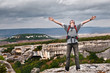 happy man on the mountain