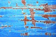 blue background of rusty metal