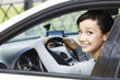 Smiling female driver