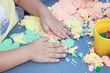hands with plasticine