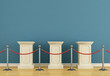 Blue museum with pedestal Blue museum with pedestal