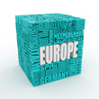 Europe. Box from name of european countries Europe. Box from name of european countries