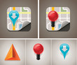 Vector map icon set Vector map icon set