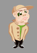 The detective. Cartoon