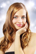 Beautiful girl with long wavy hair Beautiful girl with long wavy hair