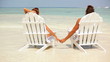 Detaily fotografie Rear view of loving couple holding hands