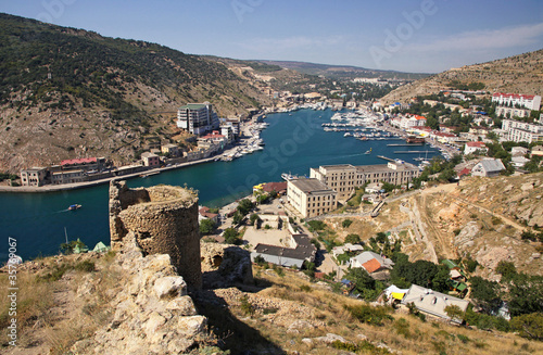 Foto: Bird-eye view of Balaklava bay, Crimea, Ukraine Bird-eye view of Balaklava bay, Crimea, Ukraine