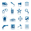 Law and order icon set