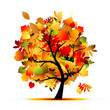 Beautiful autumn tree for your design Beautiful autumn tree for your design
