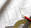Draft with drafting instrument