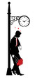 Graphic silhouette of the man Graphic silhouette of the man