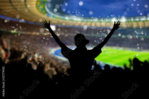 Illustration: Crowd on the stadium Crowd on the stadium