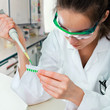 Young researcher loads pcr samples