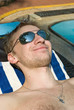 Sunbathing man Sunbathing man