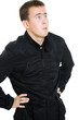 Lazy man on a white background.