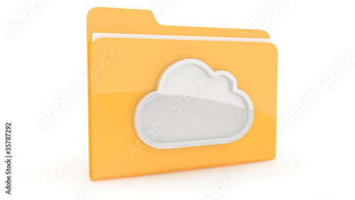 Illustration: Folder with cloud icon Folder with cloud icon