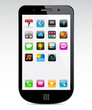 Touchscreen smartphone concept.