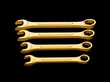 Set of golden spanners. Concept - new technology. Set of golden spanners. Concept - new technology.