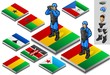 isometric international military observer