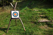Photo: Bullseye target on a tripod for range shooting Bullseye target on a tripod for range shooting