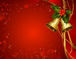 festive  bells  with Christmas holly