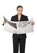Foto: Frau liest Zeitung Frau liest Zeitung