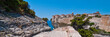 Weg Festung Bonifacio Korsika Panorama