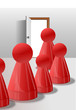 Figuren in Schlange