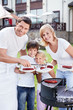 Family with children outdoors