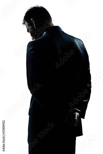 Photo: silhouette man portrait backside sad despair lonely silhouette man portrait backside sad despair lonely
