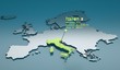 3d Karte Europa - Italien