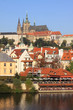 Prague gothic Castle above River Vltava, Czech Republic