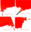Red roller painting the white wall. Background vector. Red roller painting the white wall. Background vector.