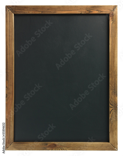 Photo: Blank chalkboard in wooden frame Blank chalkboard in wooden frame
