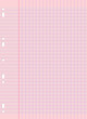 Pink Sheet Of Notebook