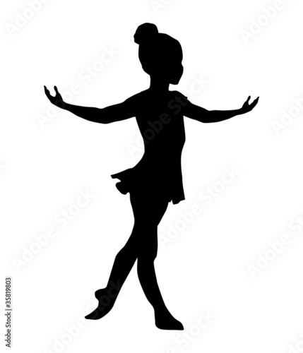 Vector: Little ballerina silhouette Little ballerina silhouette