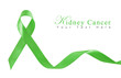 Photo en ligne au meilleur prix Kelly Green Ribbon for Kidney Cancer with copy space