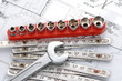 Photo: Tools over house plan Tools over house plan