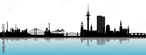 Vektor: Hamburg Skyline Alster Hamburg Skyline Alster