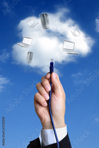 Photo: Cloud computing concept Cloud computing concept