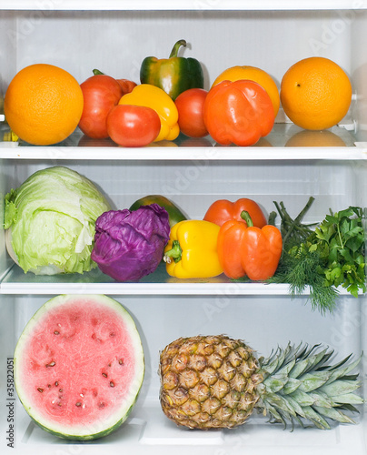 Photo: refrigerator full of healthy eating refrigerator full of healthy eating