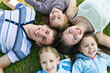 Young family with beautiful children
