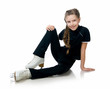 Young girl figure skating
