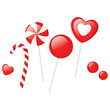 Vektor: Red and striped candy Red and striped candy