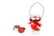 Romantic glass pot with candles Romantic glass pot with candles